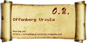 Offenberg Urzula névjegykártya